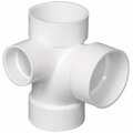 Charlotte Pipe And Foundry Charlotte Pipe  Schedule 40 3 in. Hub x 3 in. dia. Hub PVC Sanitary Tee with Left Side Inlet 48376